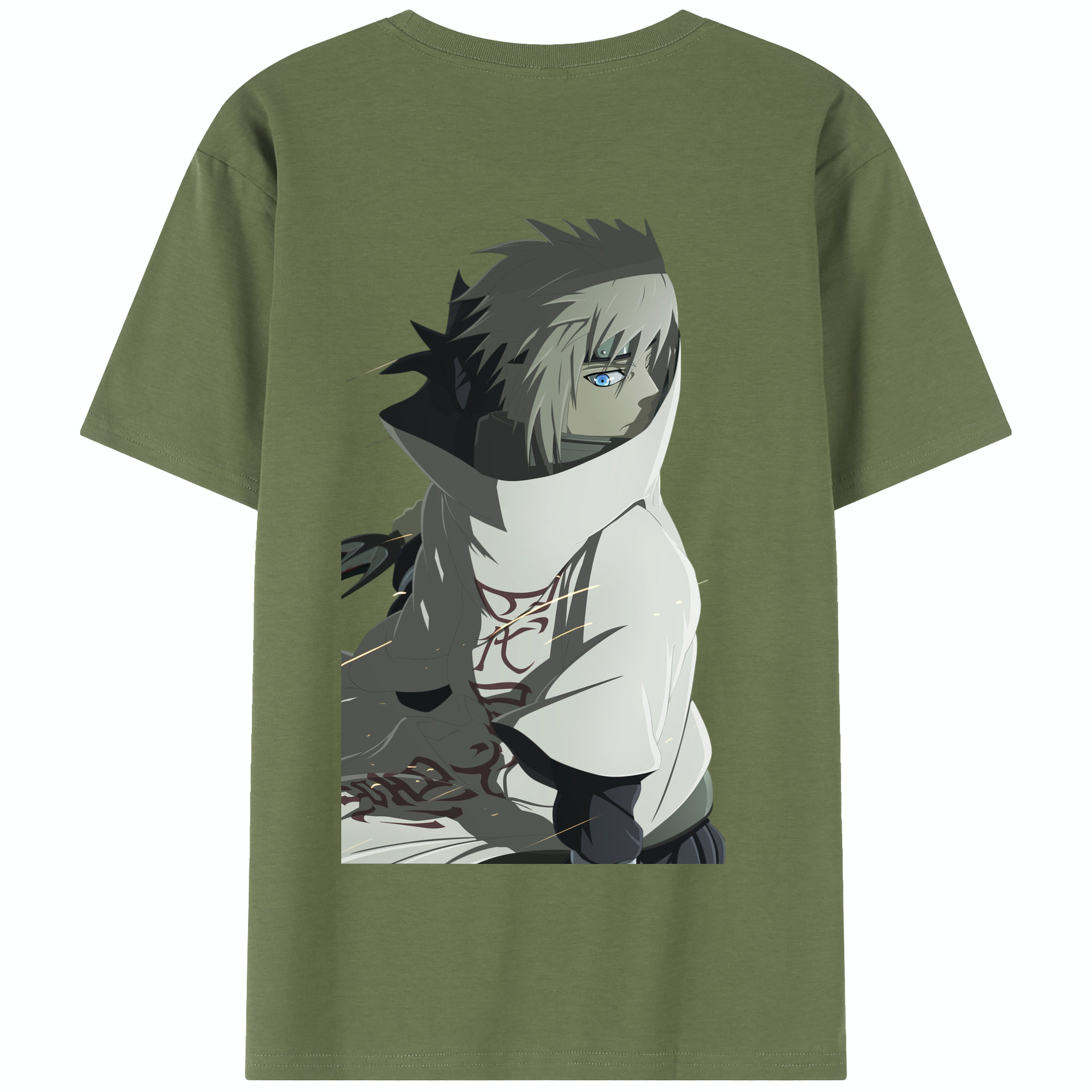 （画像用） NARUTO -ナルト- 波風 ミナト Namikaze Minato 綿100％半袖Tシャツ（背面プリント）